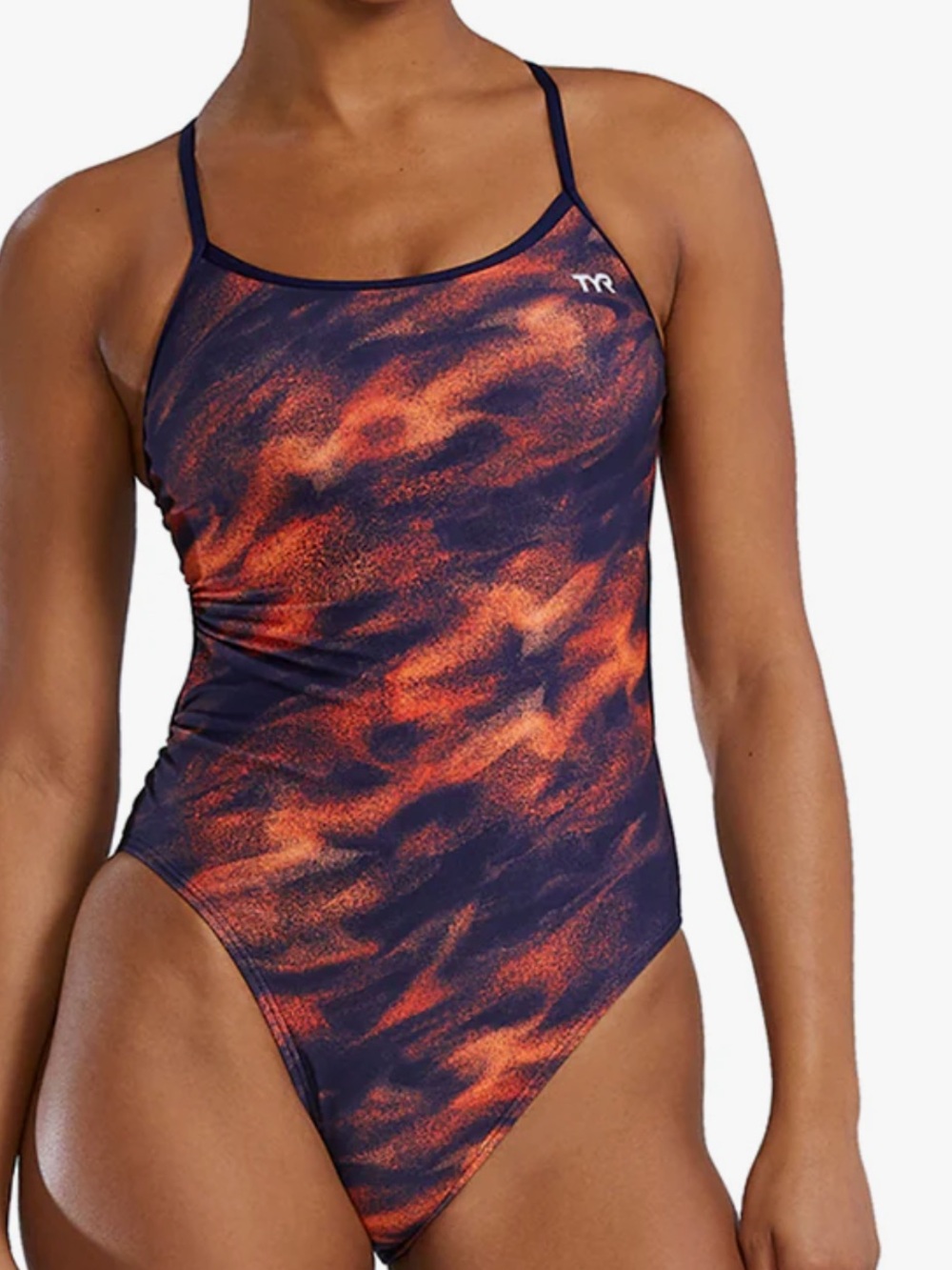 TYR Durafast Elite® Trinityfit Swimsuit - Triadic, Orange/Black, Size 34, NWT